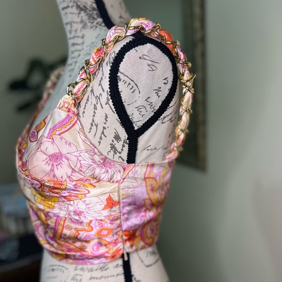 ZARA Paisley Print Crop Top Size Small NWT - Picture 5 of 15